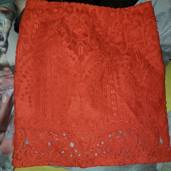 Orange Lace skirt - Picture 1 of 3